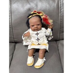 Ashton-Drake Baby Swift Deer RealTouch Native American Style Doll with Blanket
